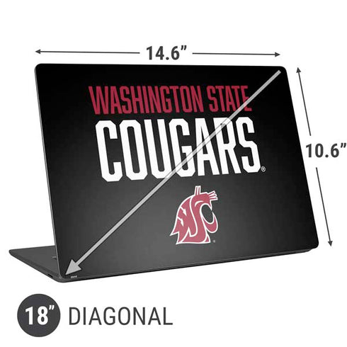 Washington State University Cougars Universal Laptop 18in (14.6 x 10.6in) Skin