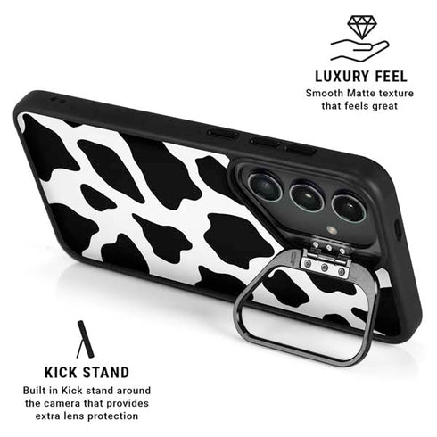 Cow Print Galaxy S25 Kickstand Case
