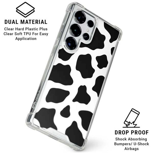 Cow Print Galaxy S25 Ultra Clear Case