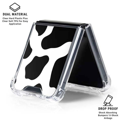 Cow Print Galaxy Z Flip7 Clear Case