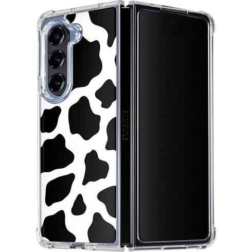 Cow Print Galaxy Z Fold5 5G Clear Case