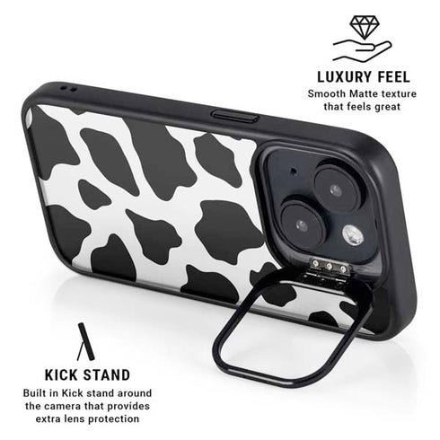 Cow Print iPhone 14 Plus Kickstand Case
