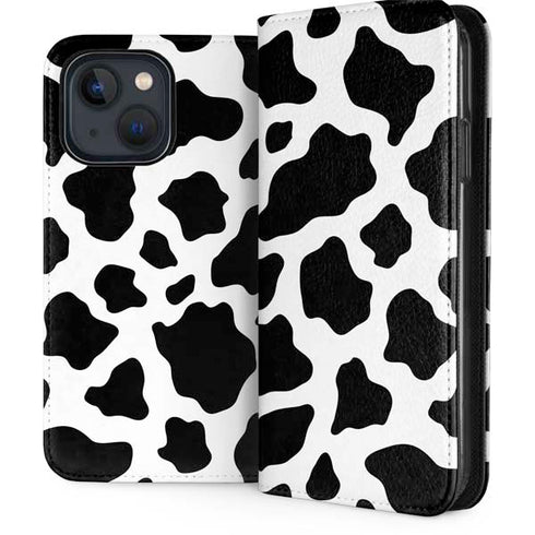 Cow Print iPhone 15 Folio Case