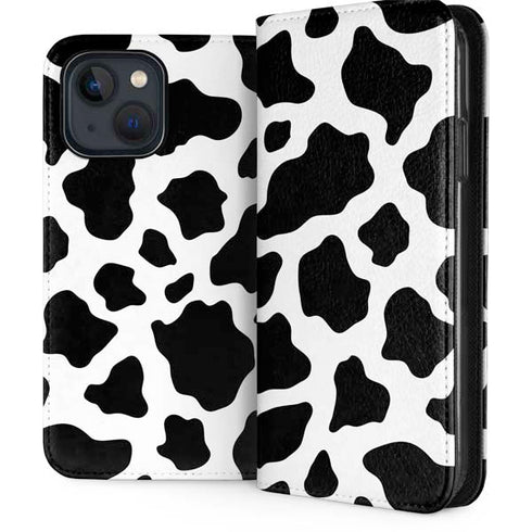 Cow Print iPhone 15 Plus Folio Case