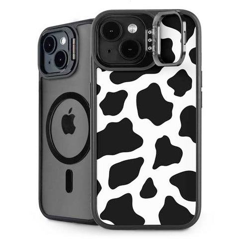 Cow Print iPhone 15 Plus Kickstand Case