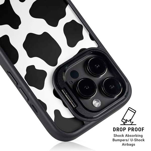 Cow Print iPhone 16 Pro Max Kickstand Case