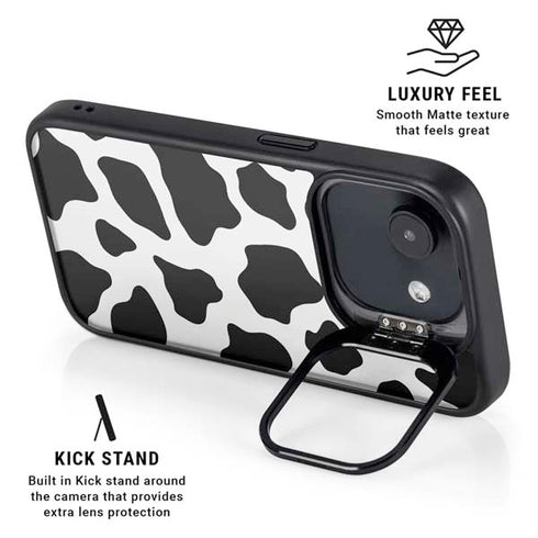 Cow Print iPhone 16e Kickstand Case