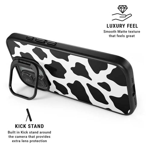 Cow Print iPhone 17 Kickstand Case