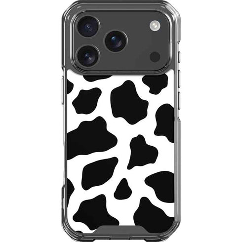 Cow Print iPhone 17 Pro Clear Case