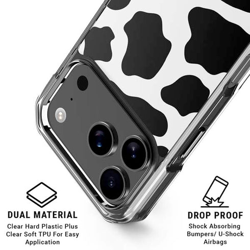 Cow Print iPhone 18 Pro Clear Case