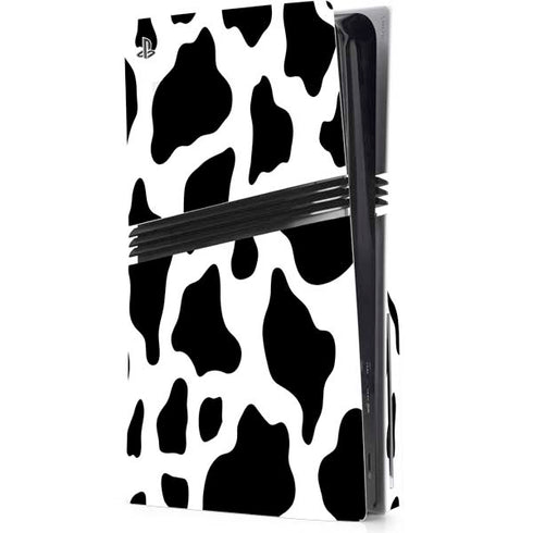 Cow Print PS5 Pro Disk Console Skin