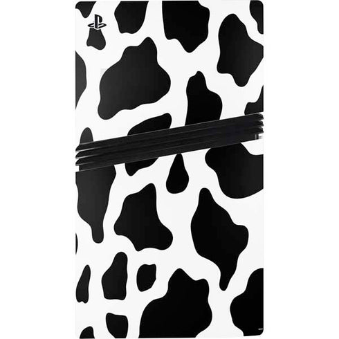 Cow Print PS5 Pro Disk Console Skin