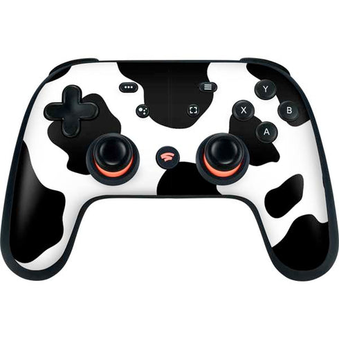 Cow Print Google Stadia Controller Skin