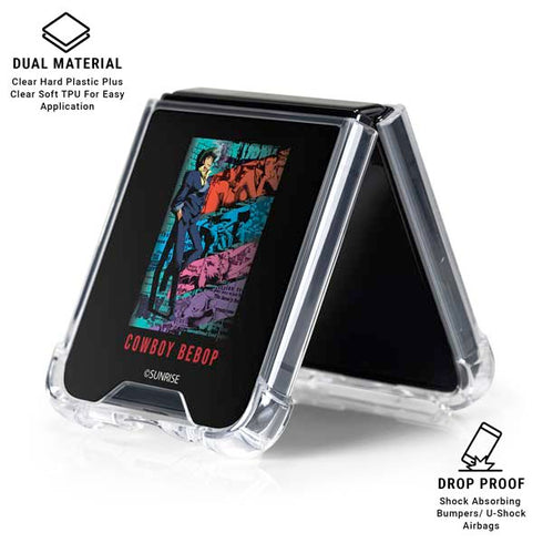 Cowboy Bebop Poster Galaxy Z Flip6 Clear Case