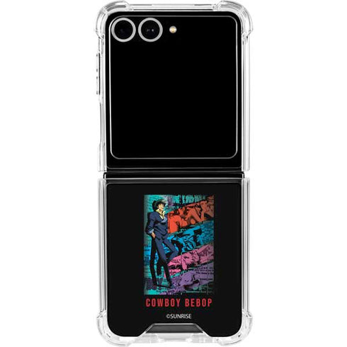 Cowboy Bebop Poster Galaxy Z Flip7 Clear Case