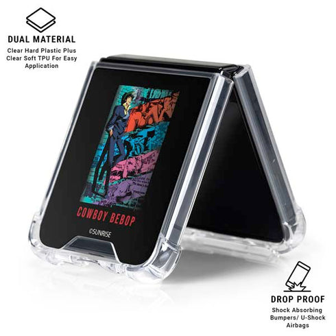Cowboy Bebop Poster Galaxy Z Flip7 Clear Case