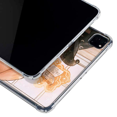 Cozy Autumn Library Witch with Cat and Coffee by Ivy Dolamore iPad Cases