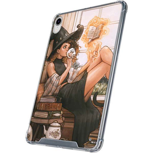 Cozy Autumn Library Witch with Cat and Coffee by Ivy Dolamore iPad 11th Gen (2025) Clear Case