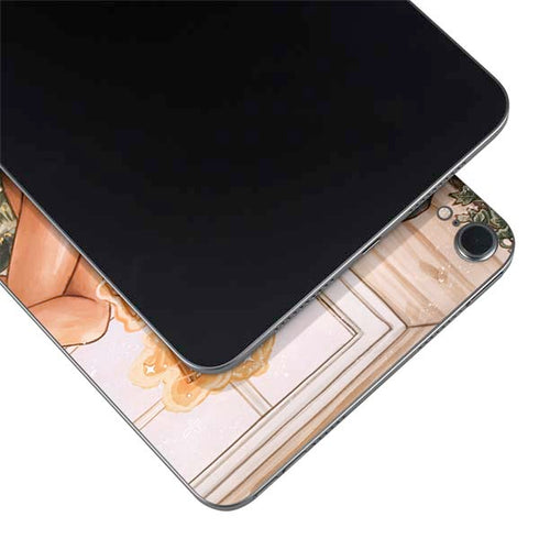 Cozy Autumn Library Witch with Cat and Coffee by Ivy Dolamore Apple iPad Mini Skin