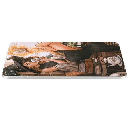 Cozy Autumn Library Witch with Cat and Coffee by Ivy Dolamore iPad Pro 13in M4 (2024) Skin