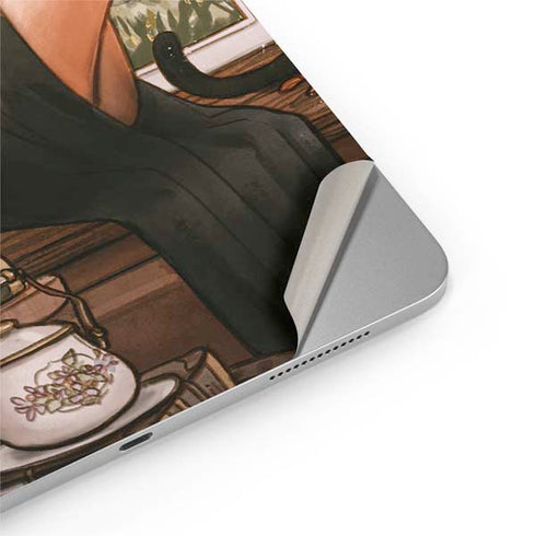 Cozy Autumn Library Witch with Cat and Coffee by Ivy Dolamore iPad Pro 13in M4 (2024) Skin