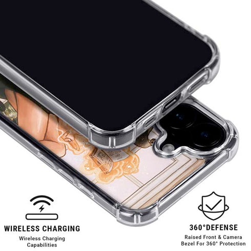 Cozy Autumn Library Witch with Cat and Coffee by Ivy Dolamore iPhone 16 MagSafe Case