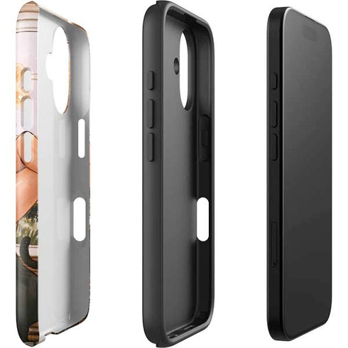 Cozy Autumn Library Witch with Cat and Coffee by Ivy Dolamore iPhone 16 Plus Impact Case