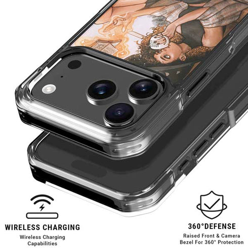 Cozy Autumn Library Witch with Cat and Coffee by Ivy Dolamore iPhone 18 Pro Clear Case