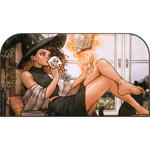 Cozy Autumn Library Witch with Cat and Coffee by Ivy Dolamore Nintendo Switch 2 (2025) with Joy-Con Skin
