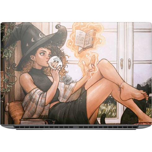 Cozy Autumn Library Witch with Cat and Coffee by Ivy Dolamore HP ZBook Fury 16 G10 Skin