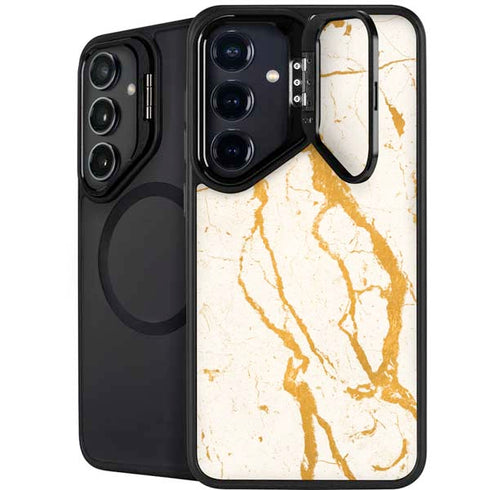 Cracked Marble Galaxy S25 Plus Kickstand Case