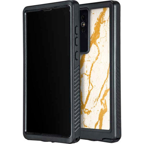 Cracked Marble Galaxy S24 Ultra Waterproof Case