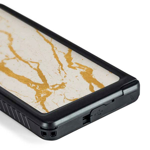 Cracked Marble Galaxy S24 Ultra Waterproof Case