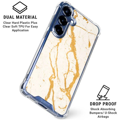 Cracked Marble Galaxy S25 Plus Clear Case