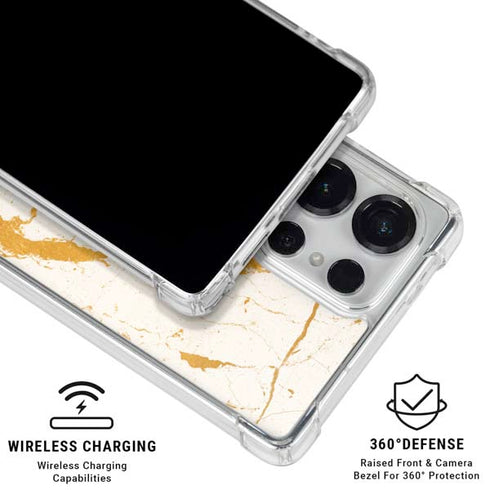 Cracked Marble Galaxy S25 Ultra Clear Case