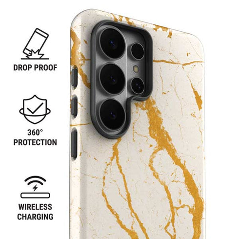 Cracked Marble Galaxy S26 Ultra Impact Case