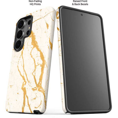 Cracked Marble Galaxy S26 Ultra Impact Case