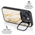 Cracked Marble iPhone 15 Plus Kickstand Case