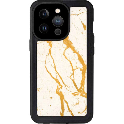 Cracked Marble iPhone 15 Pro Waterproof Case