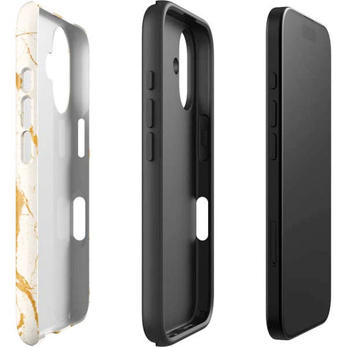 Cracked Marble iPhone 16 Impact Case