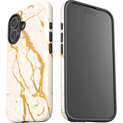 Cracked Marble iPhone 16 Impact Case