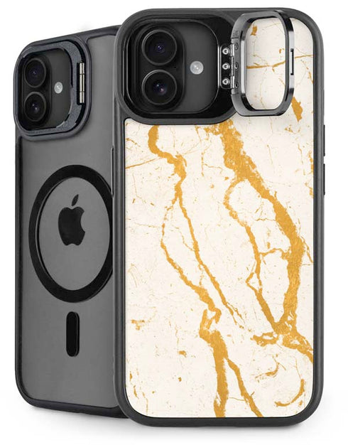 Cracked Marble iPhone 16 Kickstand Case