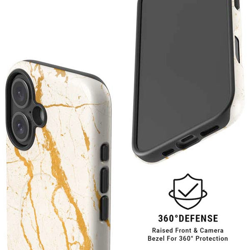 Cracked Marble iPhone 16 Magsafe Impact Case