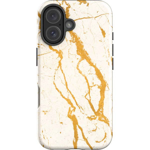 Cracked Marble iPhone 16 Plus Impact Case