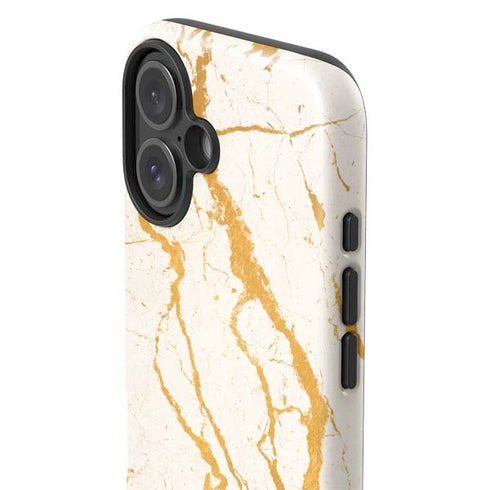 Cracked Marble iPhone 16 Plus Impact Case