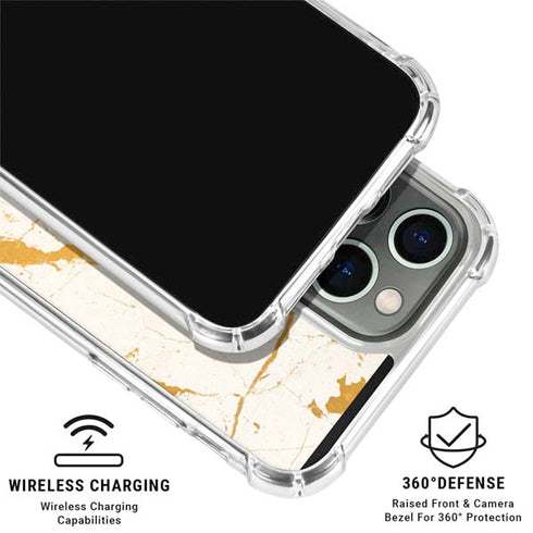 Cracked Marble iPhone 16 Pro Max Clear Case
