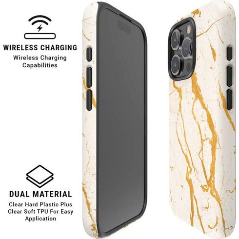 Cracked Marble iPhone 16 Pro Max Magsafe Impact Case