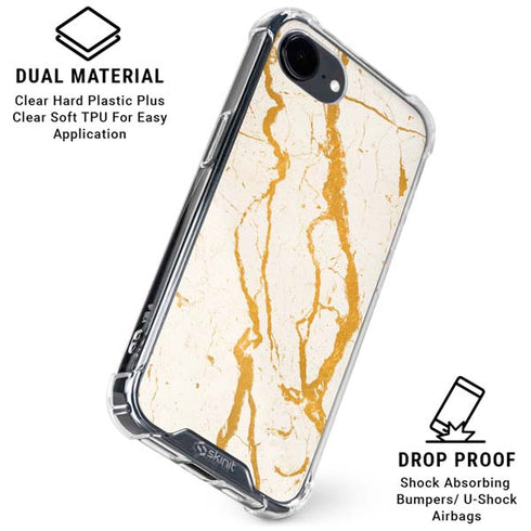 Cracked Marble iPhone 16e Clear Case