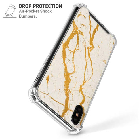 Cracked Marble iPhone X/XS Clear Case