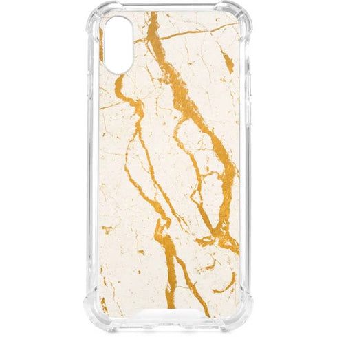 Cracked Marble iPhone XS Clear Case